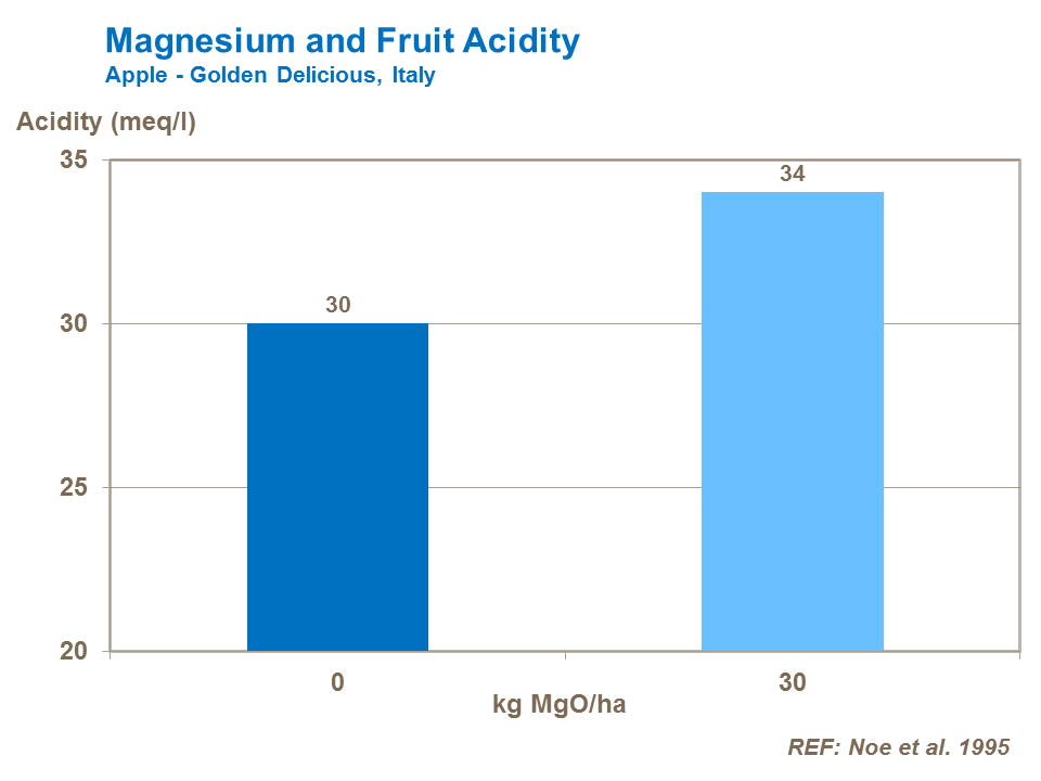 Magnesium and apple acidity